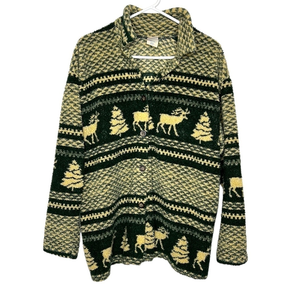 Vintage Fall Fleece Oversized Shacket Coatigan Jacket